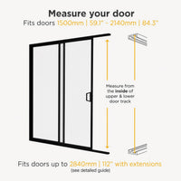 Hakuna Pets V2 Patio Pet Door Screen Insert Panel for Sliding Doors - Medium / Silver - image 3