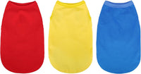 Elevate Your Dog's Fashion Quotient with Colorful and Breathable - XXS-(1~3lb) | Chest(~11.8") / Red Yellow Blue