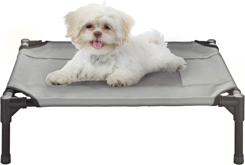Elevated Dog Bed - 24.5x18.5-Inch Portable Pet Bed with Non-Slip Feet - Indoor/Outdoor Dog Cot