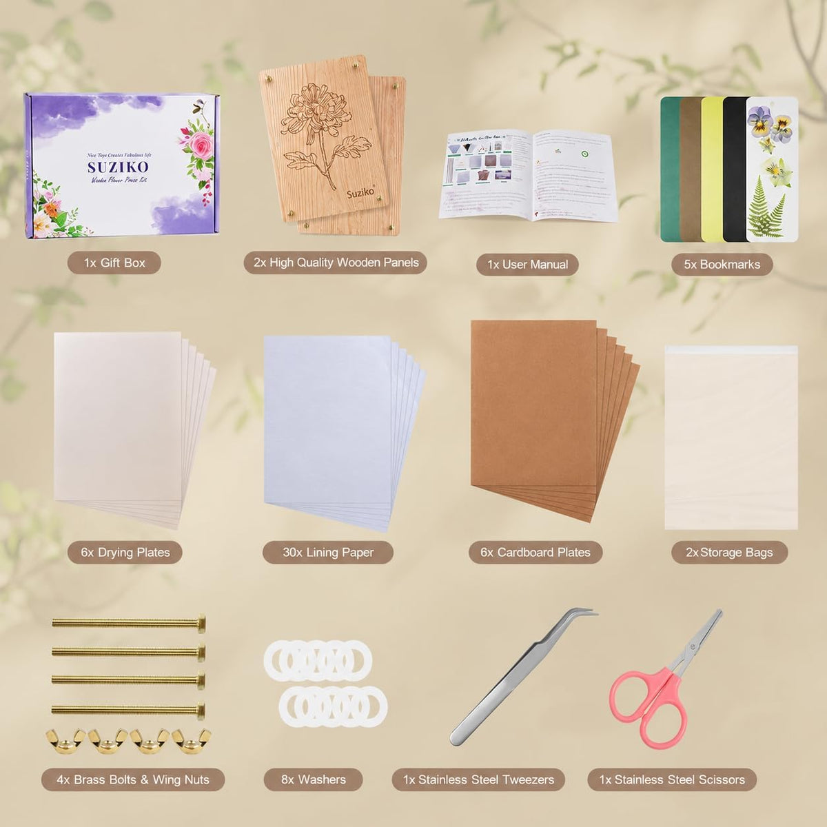 Suziko Large Flower Press Kit 10.8 x 6.9 inch for Adults - Chrysanthemum 10.8" x 6.9" - image 2