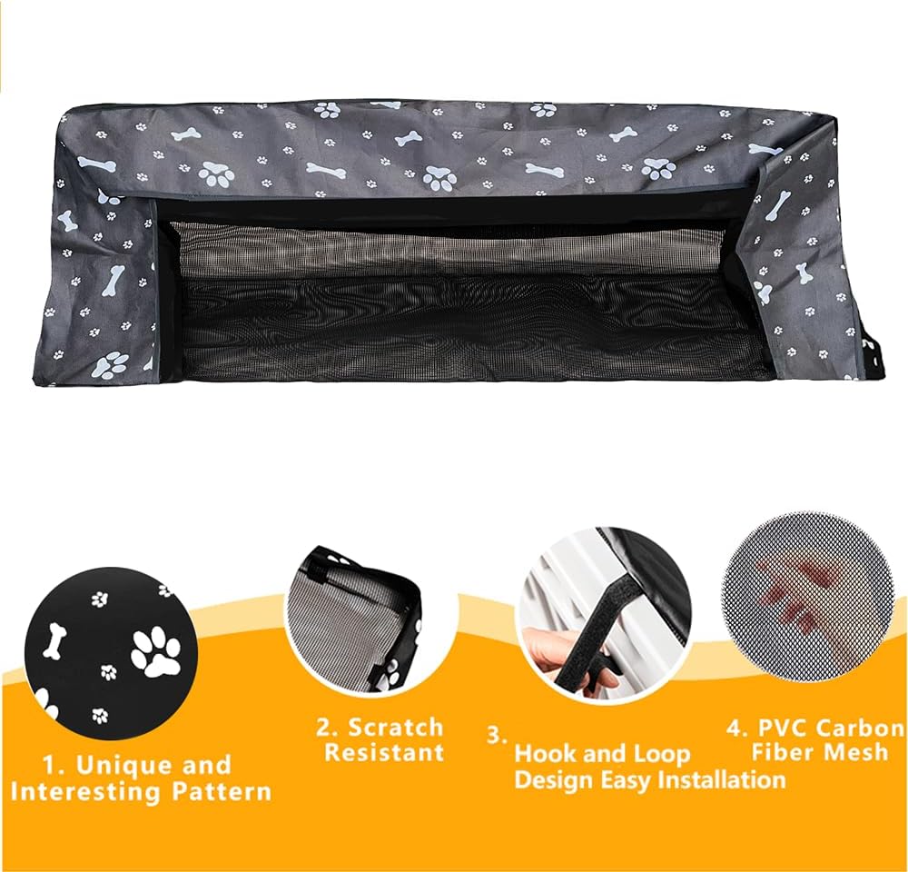 Dog Playpen Mesh Top Cover for 36" Inch Pet Playpen with 4 Panels - Black - image 3