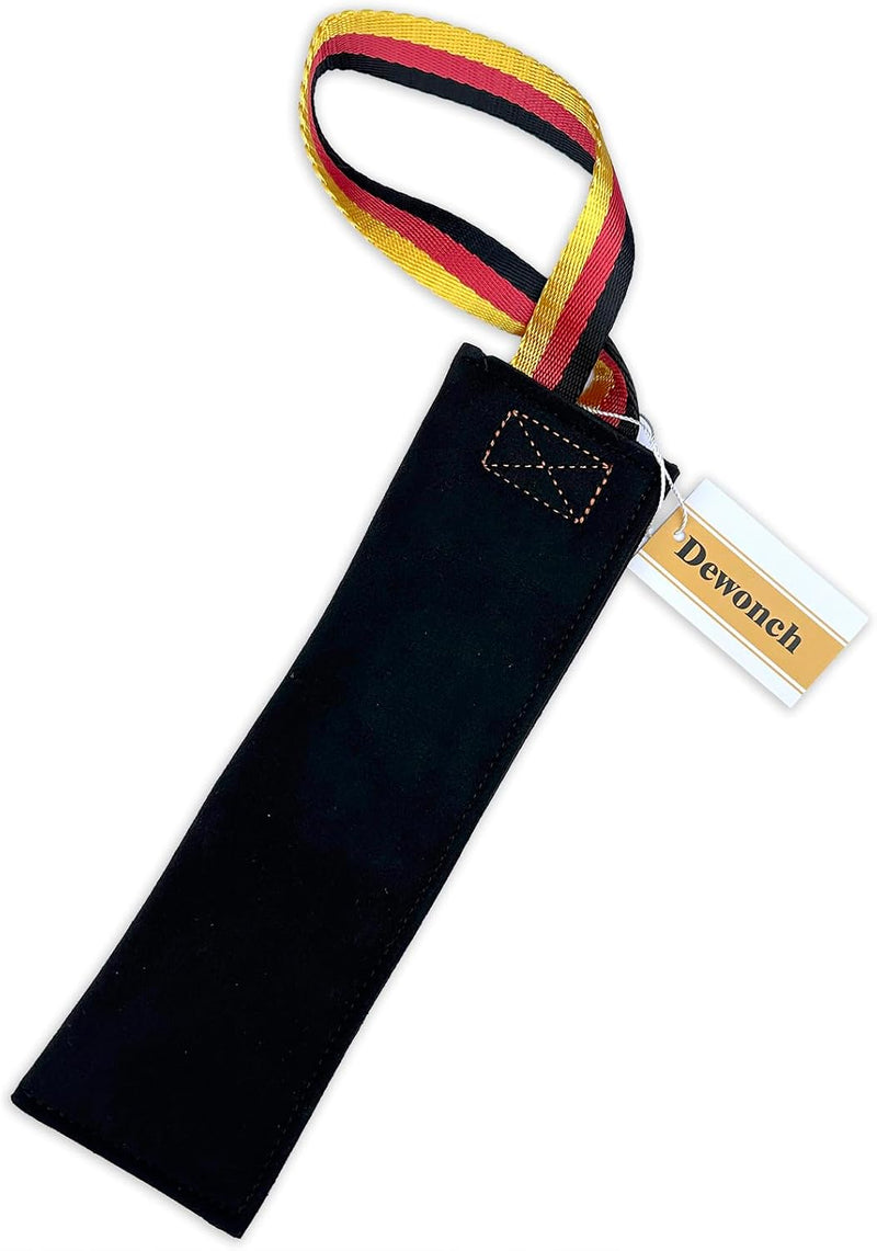 Dewonch Leather Bite Rag for Dog Training - Squeaky Toy