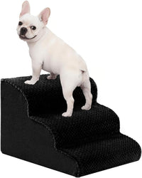 Dog Stairs for Small Dogs 15" H - Black / 3-Step (22D*16W*15H)
