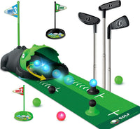 TERRAMUS Upgraded Kids Toy Golf Set with Dinosaur Automatic Golf - Black