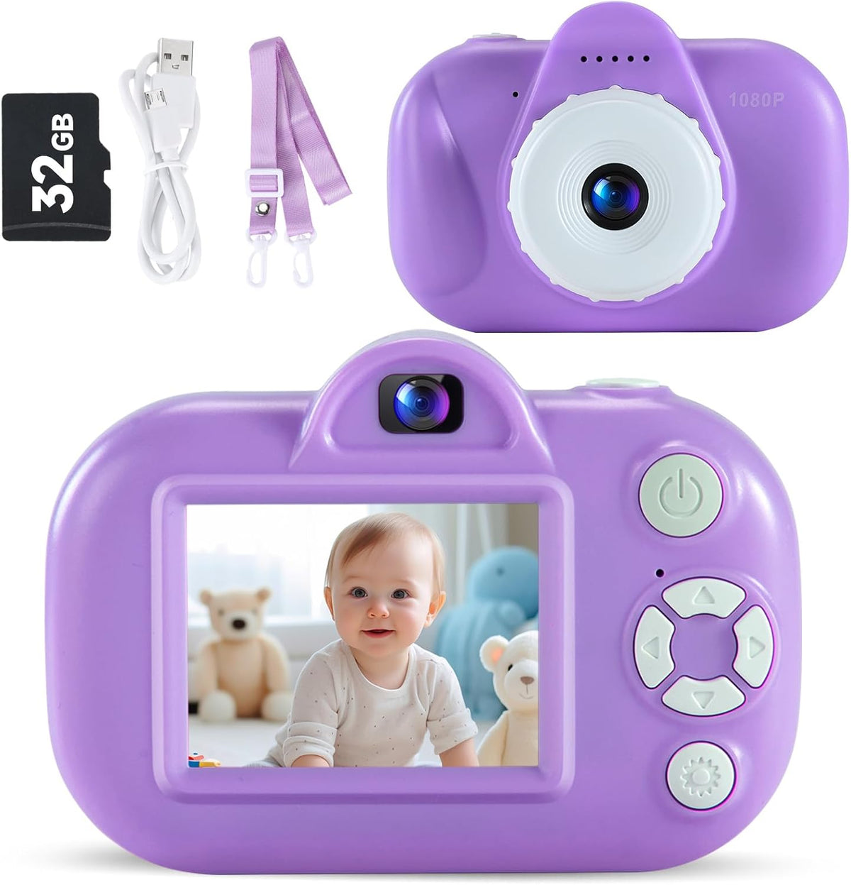 MAVOKIS Kids Camera Digital Camera for Age 3-8 - Grape Purple