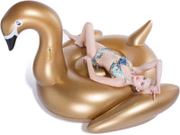 Jasonwell Giant Inflatable Flamingo Swan Pegasus Pool Float Summer - Gold / 3X-Large
