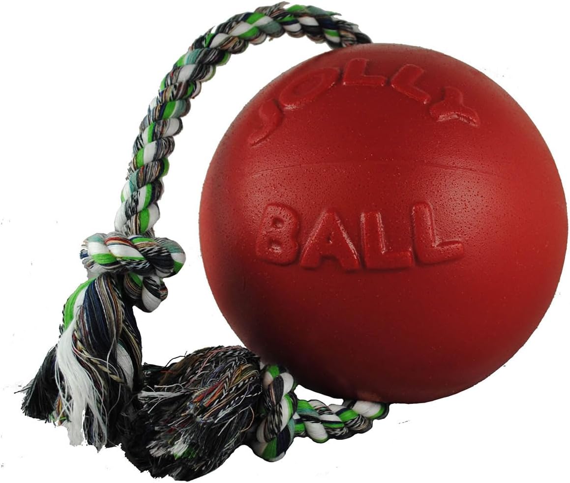 Jolly Pets Romp-N-Roll Rope & Ball Dog Toy - Blueberry / Small (4.5 in) - image 3