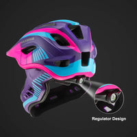 ROCKBROS Kids Full Face Bike Helmet Lightweight Detachable MTB Helmet – Fun for Kids & Family - Purple / Small - image 4
