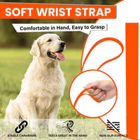 Waterproof Long Line Dog Training Leash, PVC-Coated - Orange / 30ft - image 2