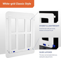 Dog Door for Screen Door, Cat Door Screen Small Dog Door Insert for Sliding Door Easy Install - 8.3" x 10.3" White Small - image 4