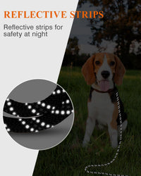 Taglory Long Dog Leash, 15FT 30FT 50FT 66FT, Training and Recall Leash with Comfortable Padded - 50 Foot - with handle / Black - image 2