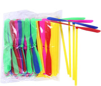 JIEOU 40 piece hand helicopter toy set with 20 plastic propellers and 20 rods - view 4