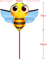 HENGDA KITE cartoon bee kite with yellow body, light wings and long tail - view 9