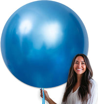 PartyWoo White Balloons 155pcs Matte White Latex Balloons Different - Blue-g106 / 36 inch