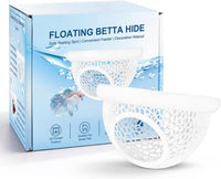Floating Betta Hide & Shrimp Cave, 3D Printed Aquarium Decor - Ivory - image 3