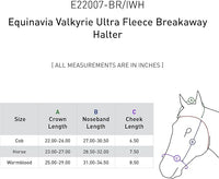 Equinavia Valkyrie Soft Ultra Fleece Padded Adjustable Breakaway Horse Halter - Brown/Ivory White - Cob