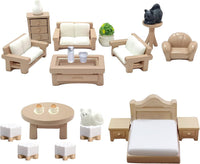 23 PCS Mini Dollhouse Furniture Resin Accessories Set – Fun for Kids & Family