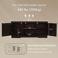 DINZI LVJ Shoe Bench, Entryway Storage Bench with Doors, Cushion, 2-Tier Shoe Rack with 6-Cubby, 39.4”L x 13.8”W Shoe Organizer Cabinet, Adjustable Shelf, Living Room, Bedroom, Espresso with Rattan