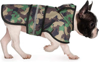 HDE Dog Raincoat with Hood & Leash Hole S-XL Dog Rain Jacket Ducks L – Essentials for Dogs - Medium / Green Camo
