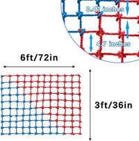 JumpTrzz polyester climbing cargo net for kids hung on a backyard swing set - view 13