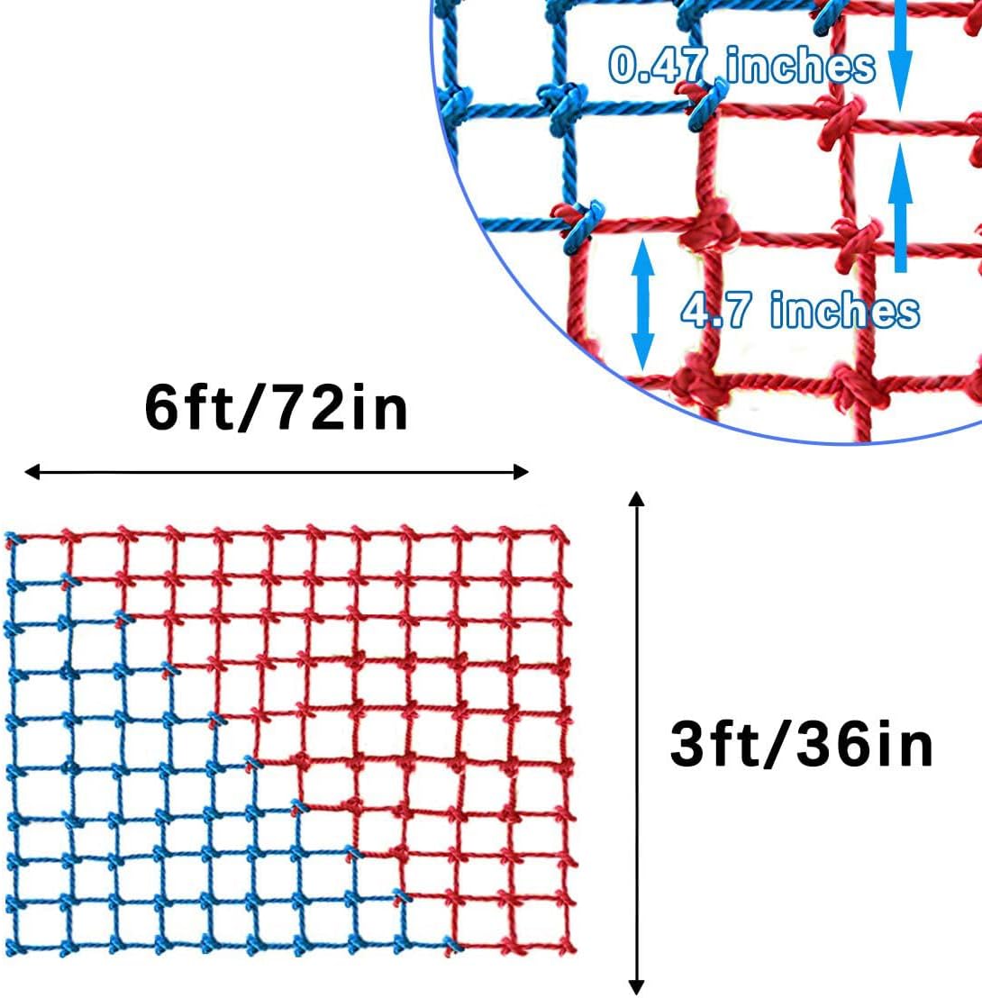 JumpTrzz polyester climbing cargo net for kids hung on a backyard swing set - view 13