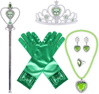 Princess Anna Costume Dress up Accessories for Girls Anna Cosplay - Green Tiana