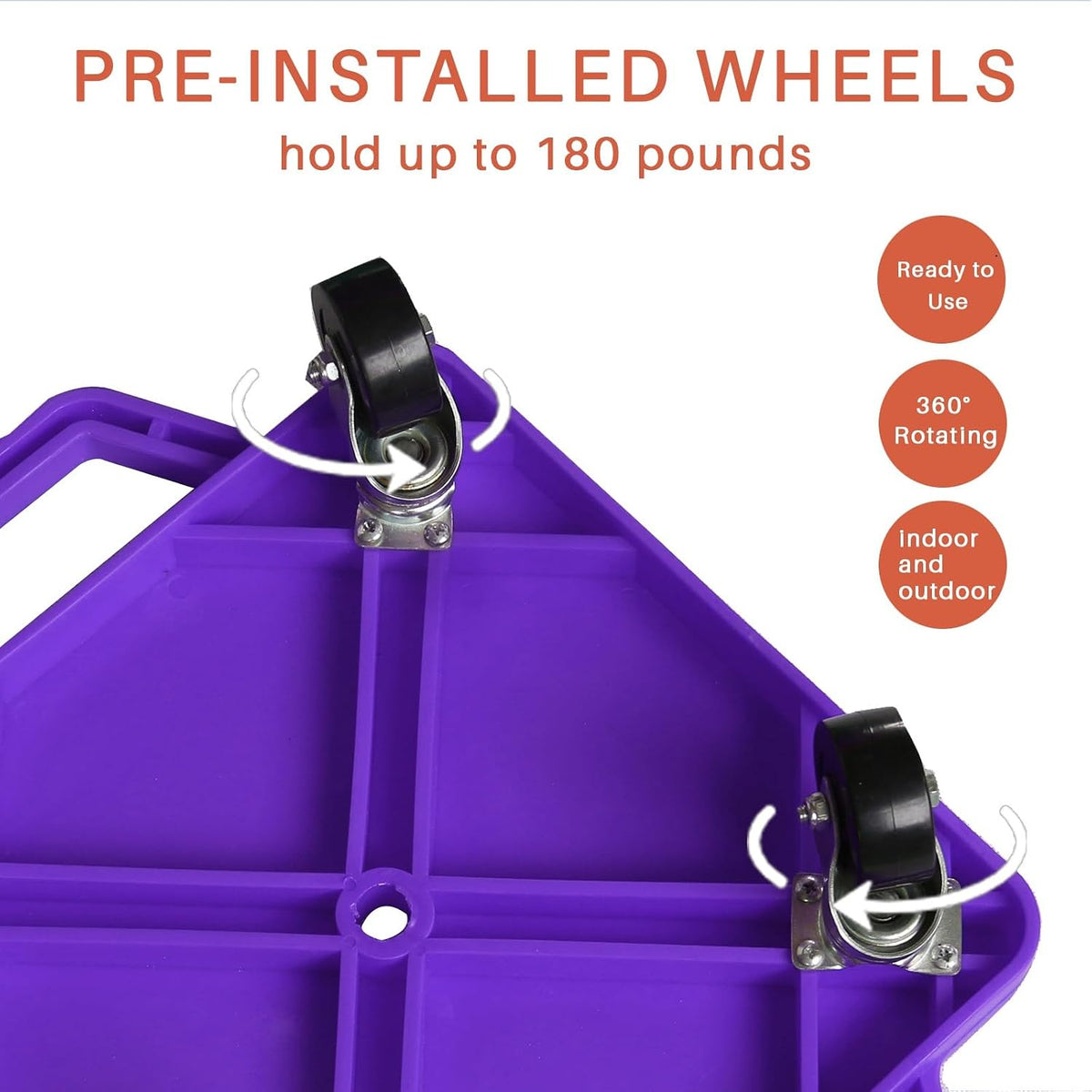 Romrex 2 pack floor scooter boards with handles, ring and beanbags - view 8
