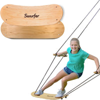 Swurfer Stand Up TreeSkate Outdoor Swing - Brown/Green