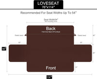 U-NICE HOME Loveseat Sofa Cover for 2 Cushion Couch, Dark Grey – Essentials for Pets - Dark Grey/Dark Grey / 54"loveseat-medium - image 3