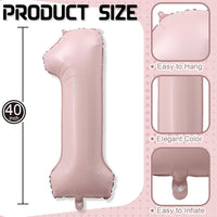 40'' Purple K-pop Number 5 Balloon for Girl 5th Birthday Party - Baby Pink / Number 1 - XXL - image 2