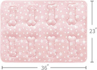 Dog Crate Mat (36" X 23"), Soft Dog Bed Mat with Cute Prints, Personalized Crate Pad, Anti-Slip Bottom, Machine Washable Kennel Pad