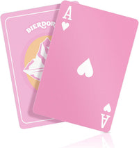 BIERDORF Waterproof Playing Cards, Deck of Cards, Poker Size – Fun for Kids & Family - Pink Alps
