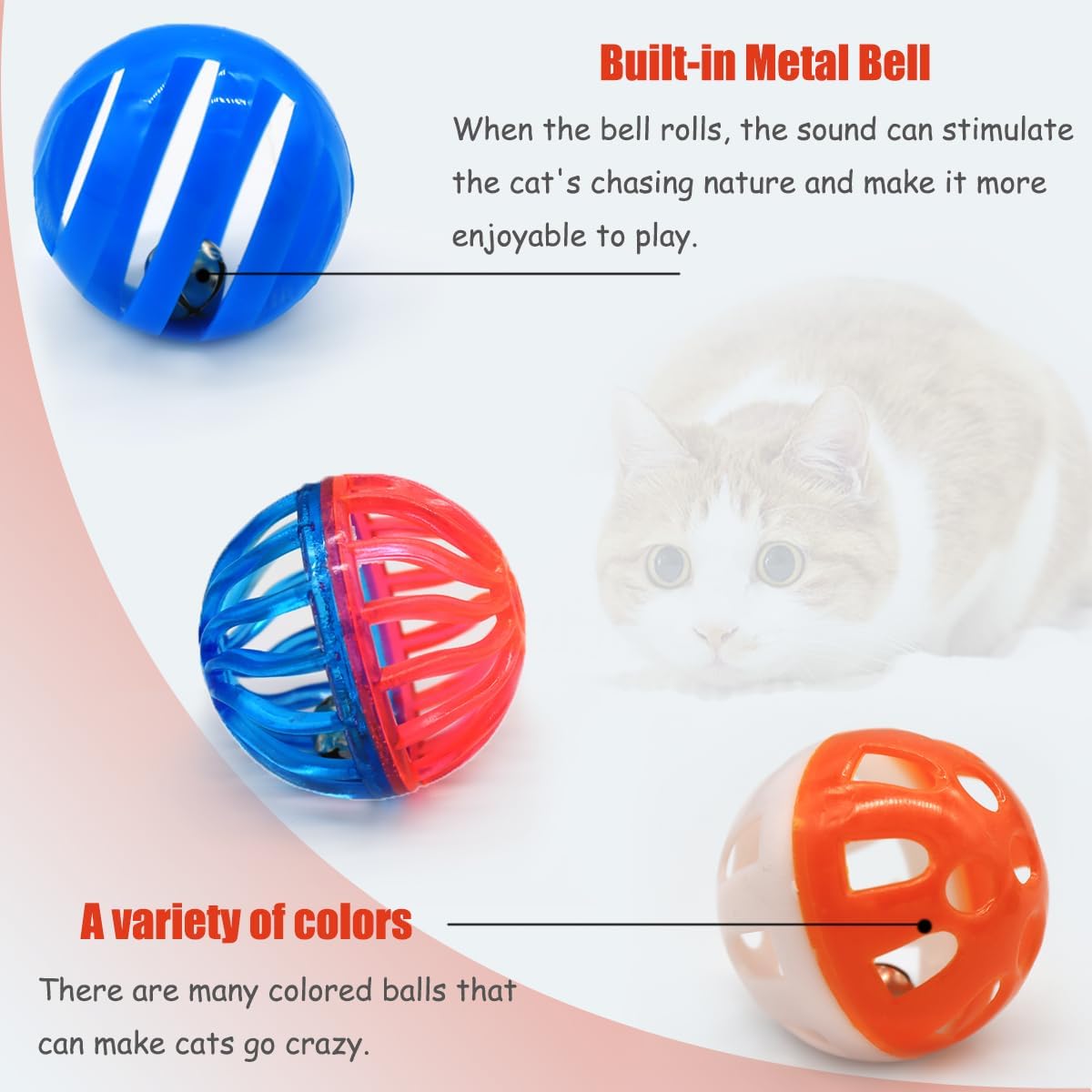 Cat Jingle Balls Toys, Lightweight, Interactive - image 2