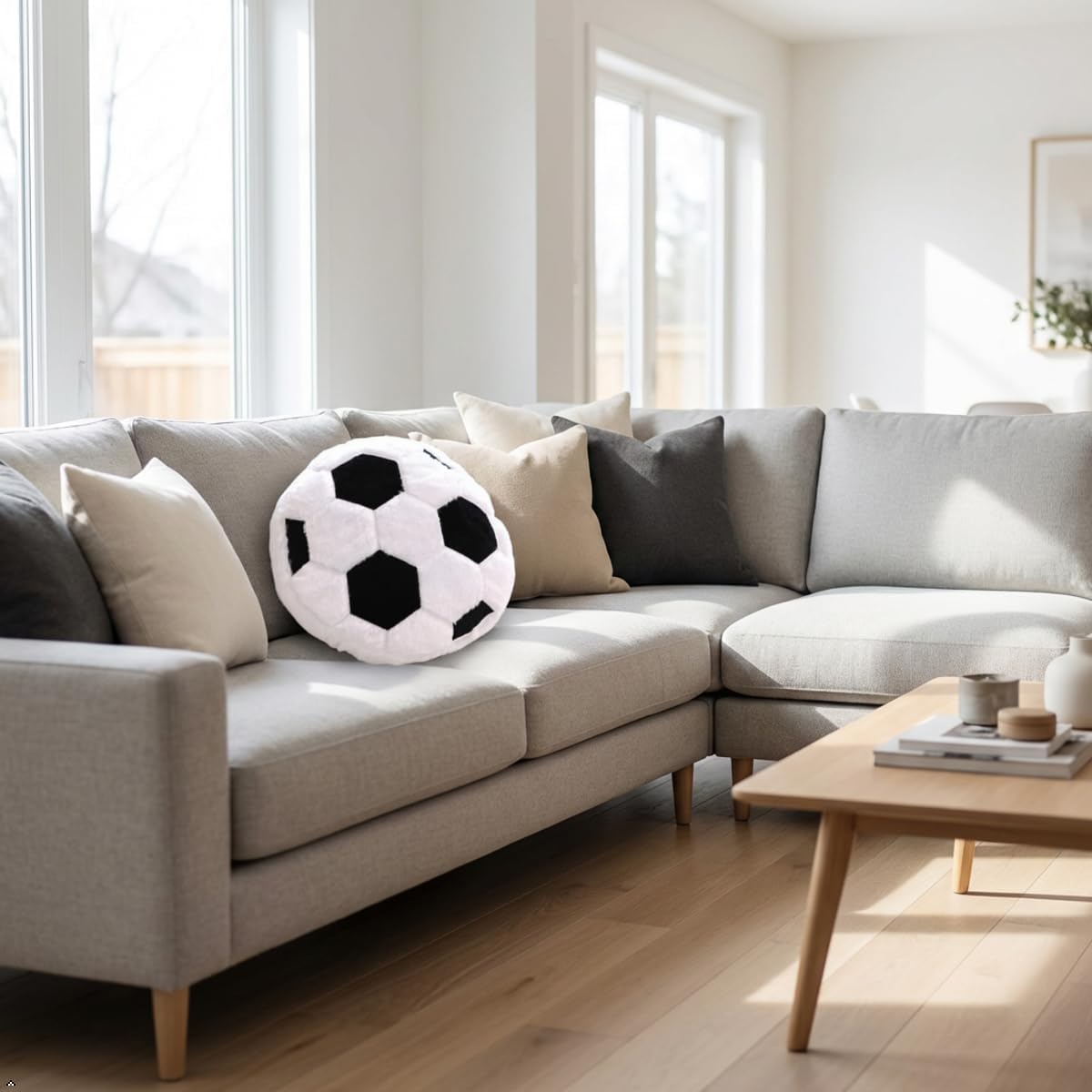 14" Volleyball Plush Pillow Soft Throw Toy for Kids Room Decoration – Fun for Kids & Family - Football / 14" - image 2