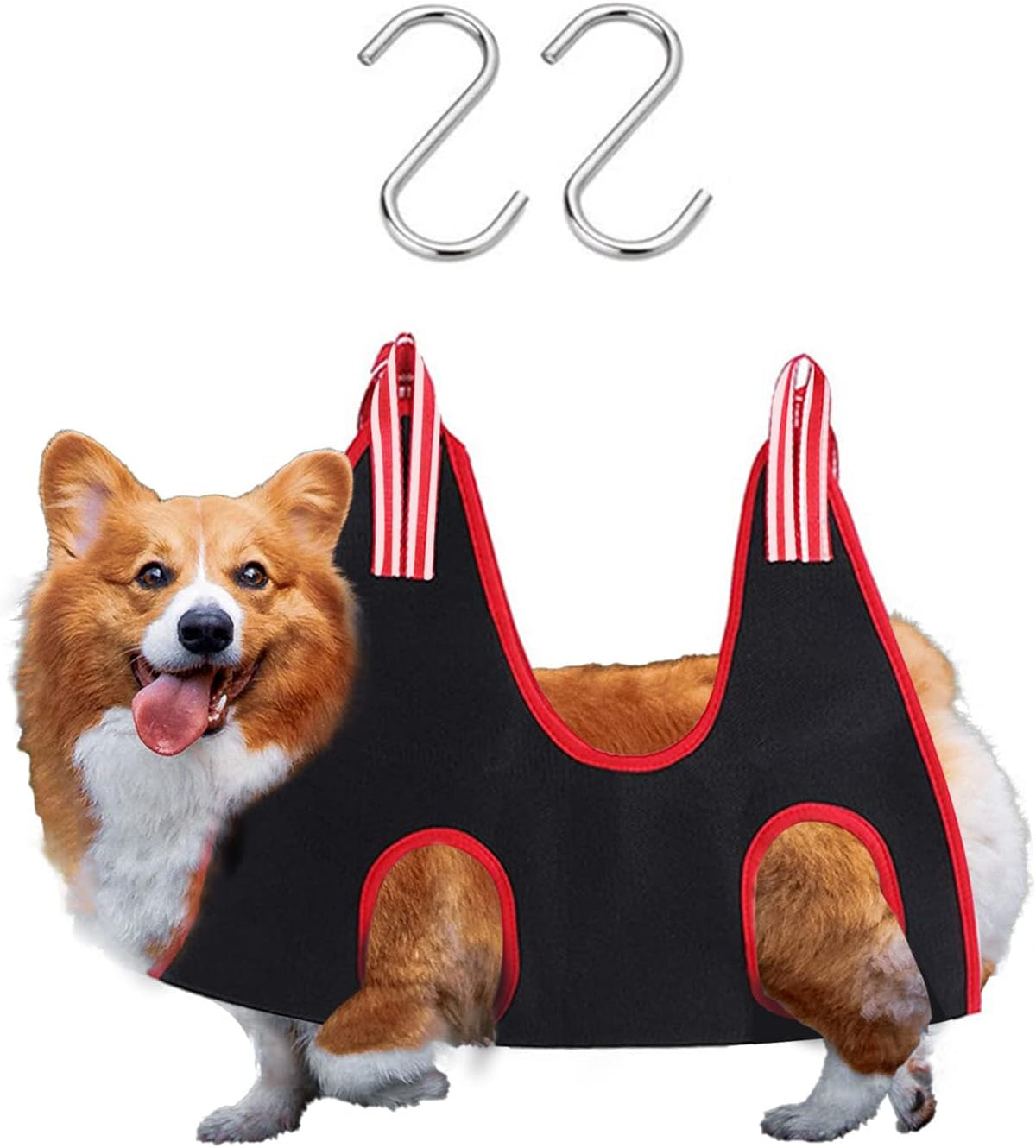 Dog Grooming Hammock Harness - Black M