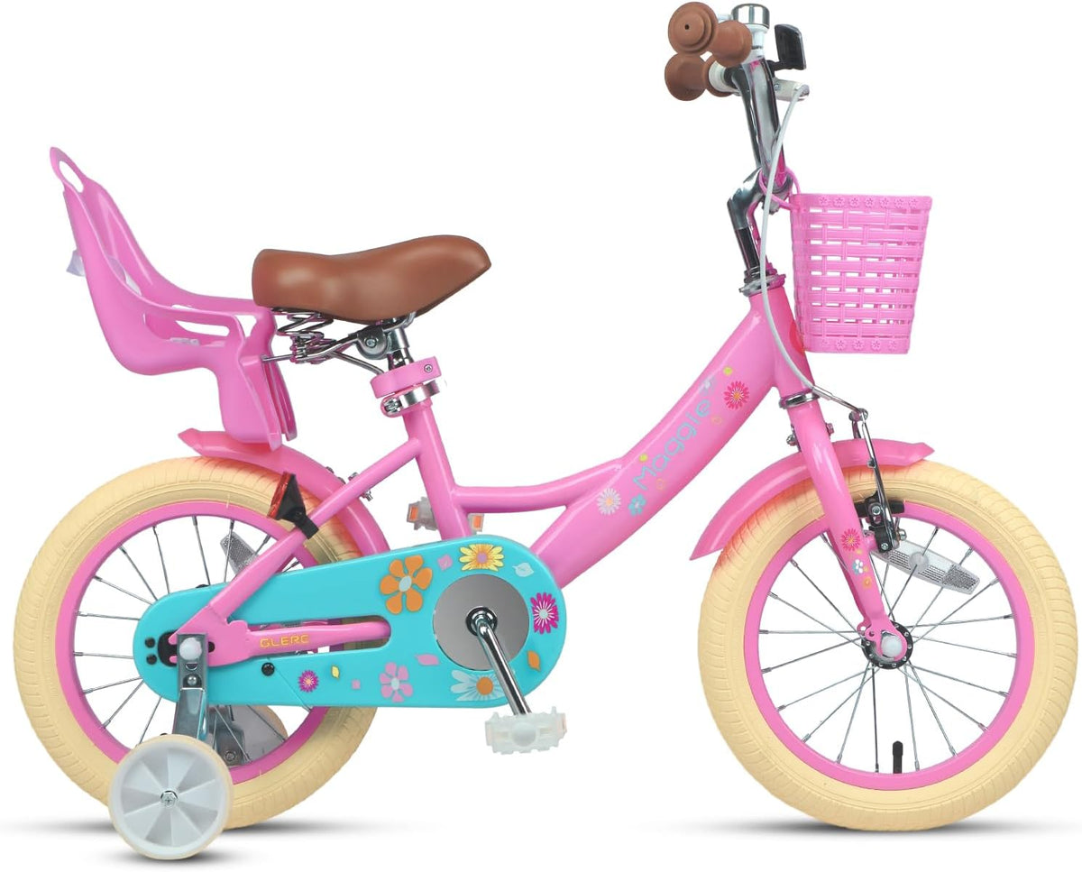 Glerc Maggie Girls Bike, 12-20 Inch Kids Bike for 2-13 Years Old Children, Princess Style Kids - Pink / 14 Inch - image 4