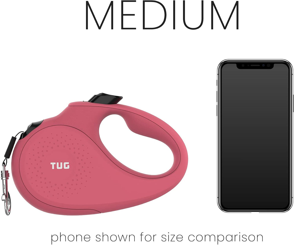 TUG Monochrome 360° Tangle-Free Retractable Dog Leash - Pink / Medium, 16 ft - image 3