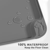 Silicone Pet Feeding Mats, 24''x16'' Large Size, Waterproof - Gray / 19"L x 12"W - image 4