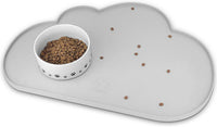 Silicone Pet Placemat for Dogs and Cats - 23.4"L x 15.7"W / Light Gray
