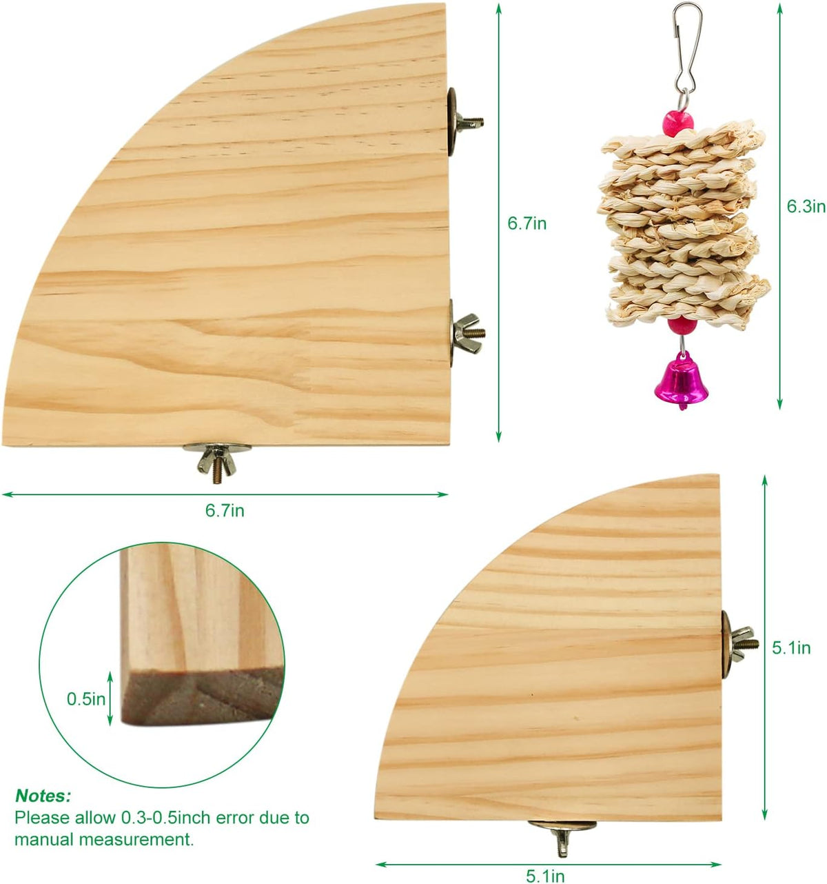 2 Pack Bird Perch Platform - Set 2 - image 2