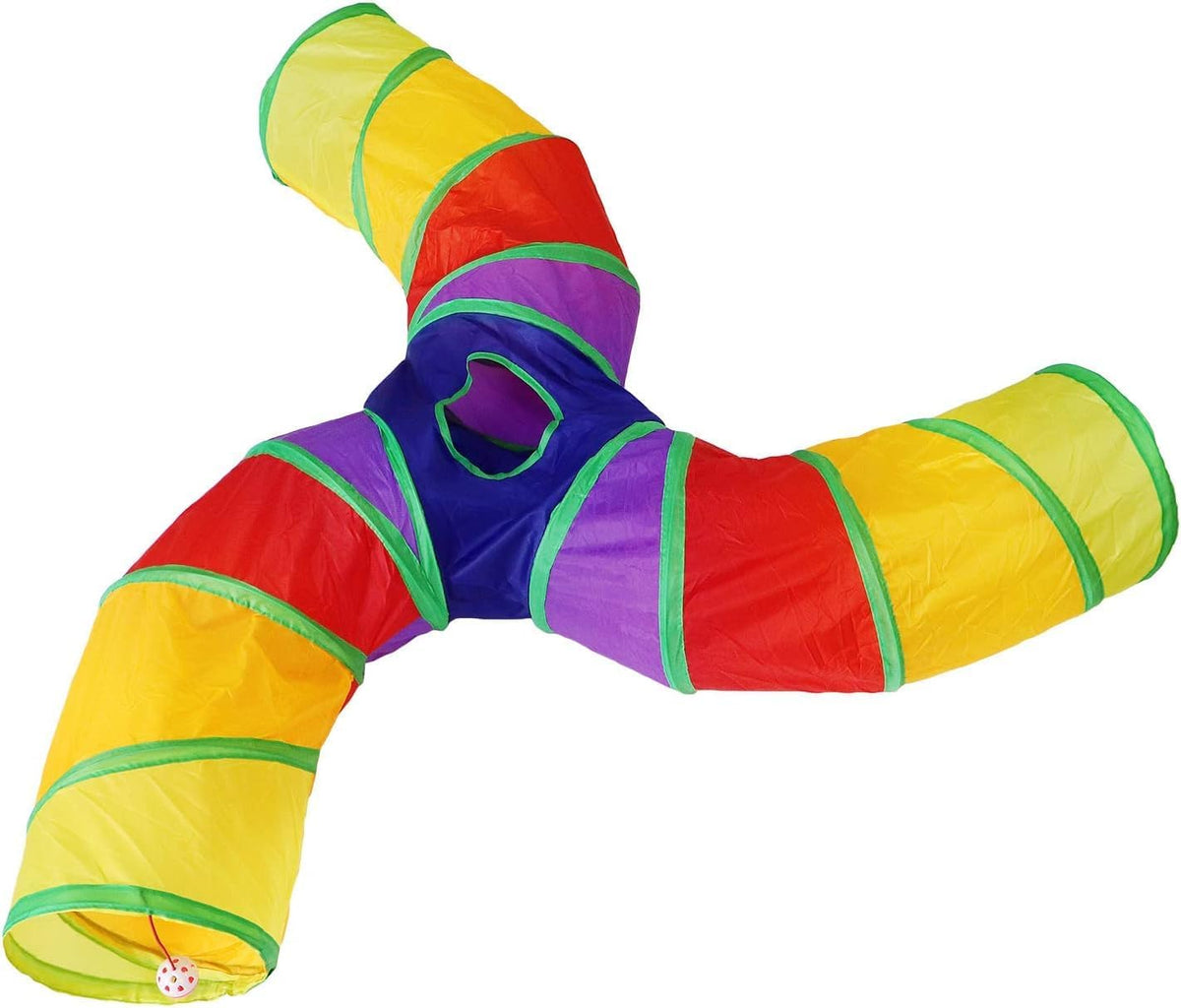 Bemodst Cat Tunnel for Indoor Cats - Rainbow-3 Way
