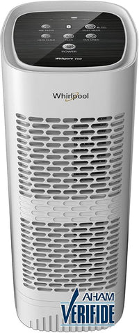 Whirlpool, WPT60P Whispure True Hepa Air Purifier, Activated Carbon Advanced Anti-Bacteria, Ideal for Allergies, Odors, Pet Dander, Mold, Smoke, Wildfire, and Germs, Medium, White