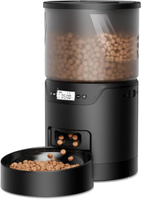 IMIPAW PET Automatic Cat Feeder: 3L Auto Food Dispenser with Timed - Black