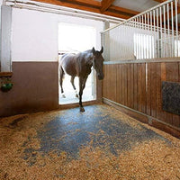 American Floor Tiles - Heavy Duty Stall Tiles - Stable/Horse Tiles - Thick, Durable Rubber Flooring Solid Black 8' x 16' Set 1/2" Thick (32 Tiles Total)