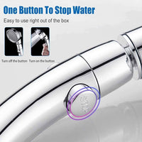 Modern 3-Setting Detachable Shower Head with 59-Inch Hose, High Pressure Water Saving, 360 Rotating Adjustable Handheld Shower Head with ON/OFF Switch and 3 Spray Modes, Chrome Finish