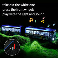Crelloci City Bus Toy for Kids - Blue - image 2