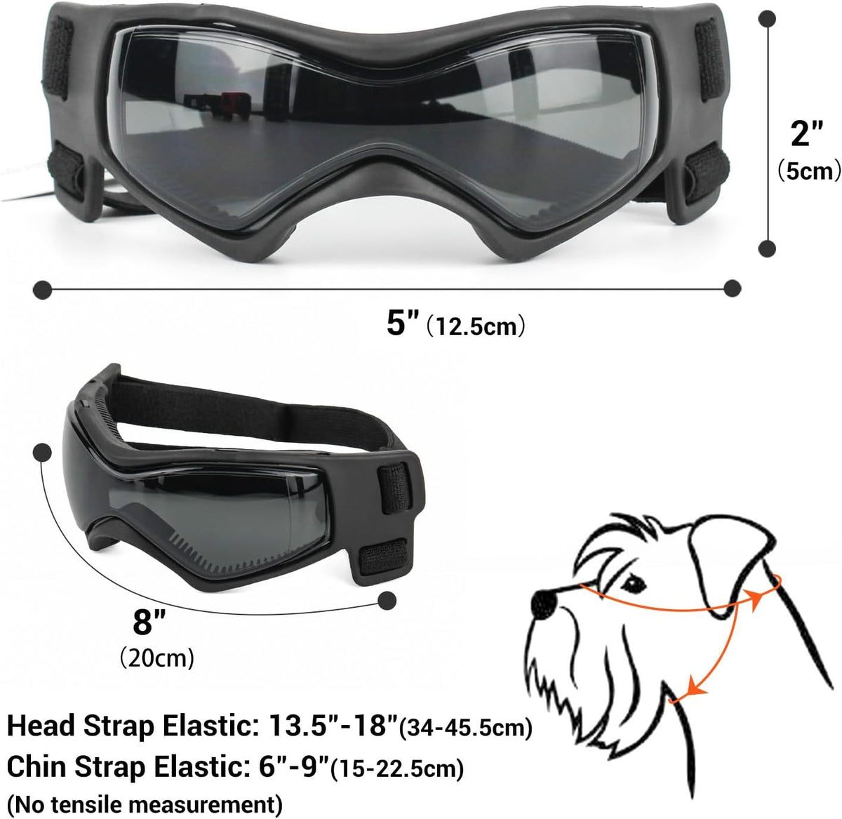 Dog Sunglasses for Extra Small Breed UV Protection Windproof XS Dog - Medium / Black - image 4