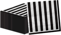 PIXHOTUL 100 pack red and white striped carnival paper napkins - view 5