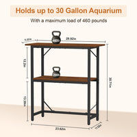 Snughome 10-20 Gallon Fish Tank Stand - Rustic Brown / 30 Gal-2 Tier - image 3