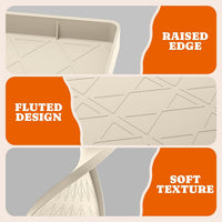 2 Pack Silicone Cat Litter Mat 34 x 22 in, Easy to Clean - Beige / 2 Pack - image 2